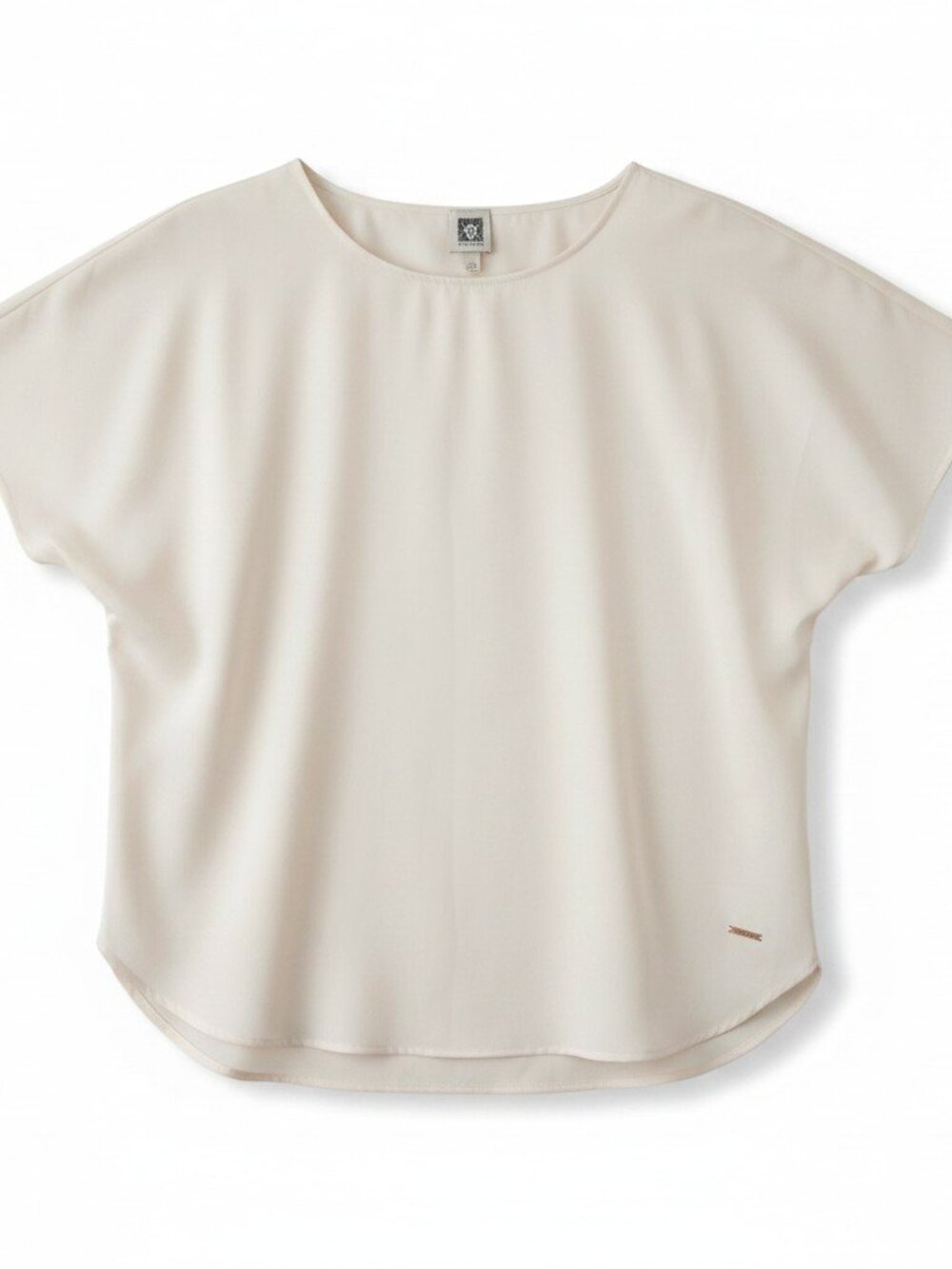 Anne Klein Ivory Cream Dolman Sleeve Pullover Shell Top Blouse XL Womens